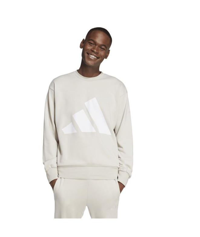 Sweat adidas Bl French Terry Swt Homme Blanc/Beige