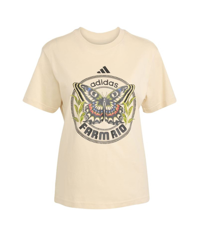 Camiseta de Fitness adidas Farm Gfx Tee Mujer Beige
