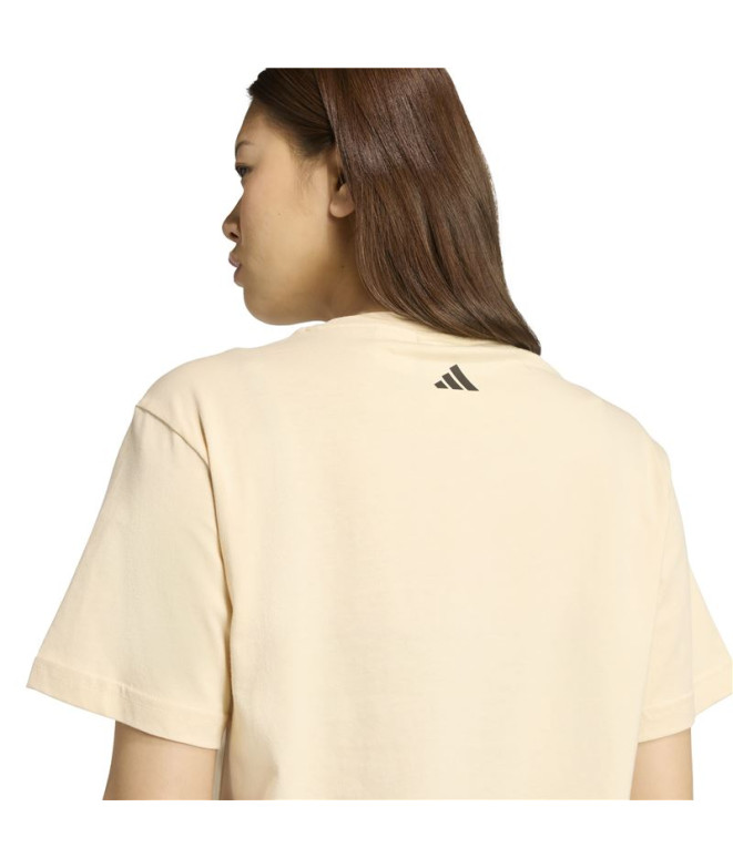 T-shirt de Fitness adidas Farm Gfx Tee Femme Beige