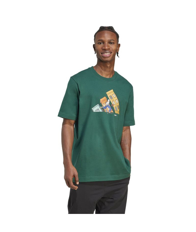 Camiseta adidas Ddl Skate Hombre Verde