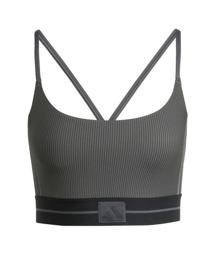 Sutiã esportivo de Fitness adidas Hyg Rib Bralett Mulher...