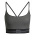 Sutiã esportivo de Fitness adidas Hyg Rib Bralett Mulher Cinza