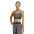 Sutiã esportivo de Fitness adidas Hyg Rib Bralett Mulher Cinza