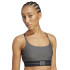 Sutiã esportivo de Fitness adidas Hyg Rib Bralett Mulher Cinza