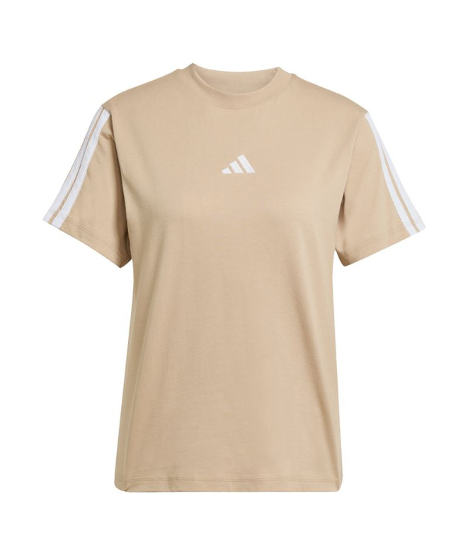 Camiseta adidas 3 Bandas Sj B Mujer Marrón