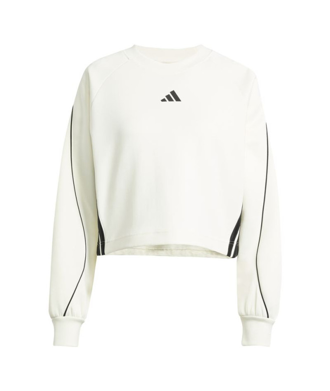 Sudadera adidas Stadium Swt Mujer Beige