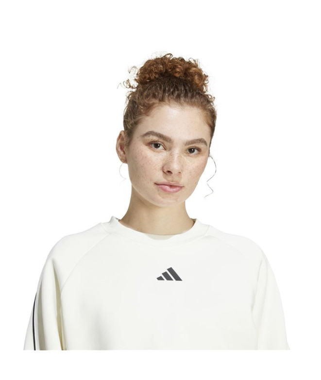 Moletom adidas Stadium Swt Mulher Bege