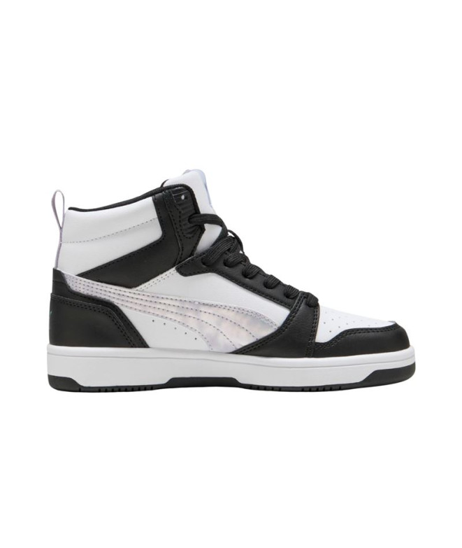 Chaussures Puma Rebound V6 Mid, Noir-Lilas, Fille