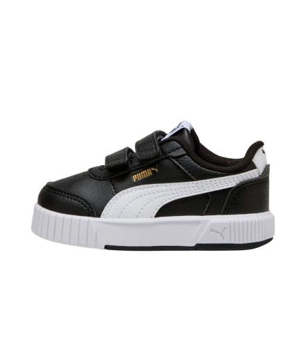 Chaussures Puma Carina Mia V Inf, Noir- Blanc, Fille 2