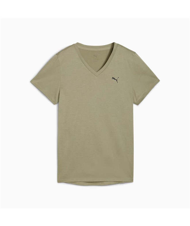 T-shirt de Fitness Puma W Tad Essentialsential Vnec,Lux Army, Femme