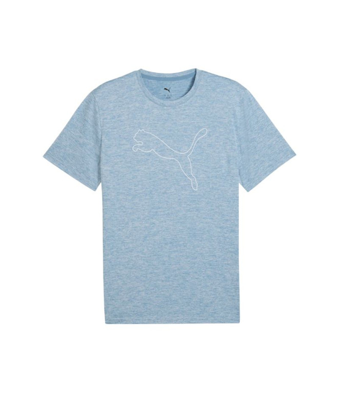Camiseta de Fitness Puma M Tad Essentialsential Hea Cool Blue Heath, Hombre