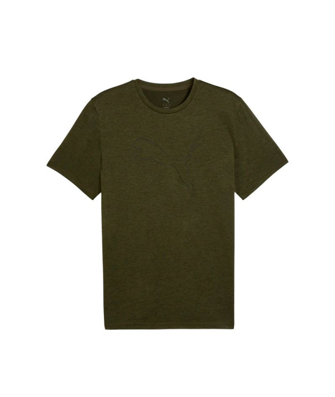 Camiseta de Fitness Puma M Tad Essentialsential Hea Dark Olive Hea Hombre