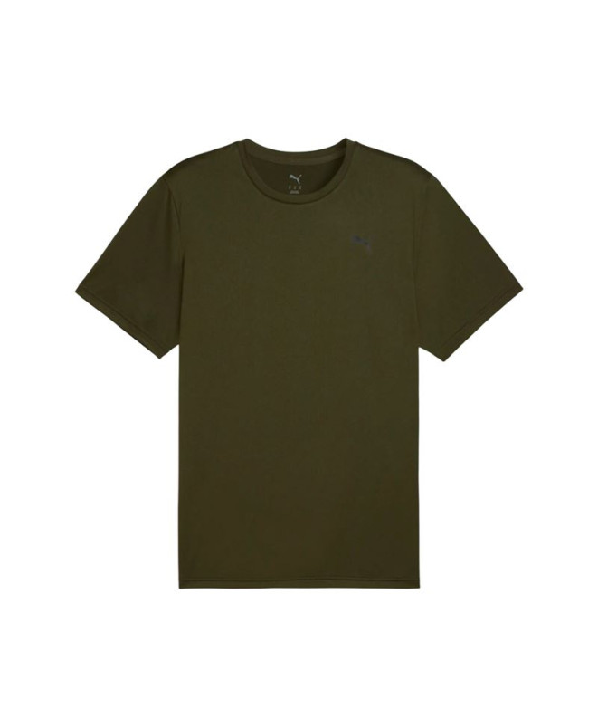 Camiseta de Fitness Puma M Tad Essentialsentials Sol,Dark Olive, Hombre