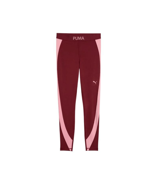Collants de Fitness Puma W Strong Colorb,Ruby Shimmer, Femme