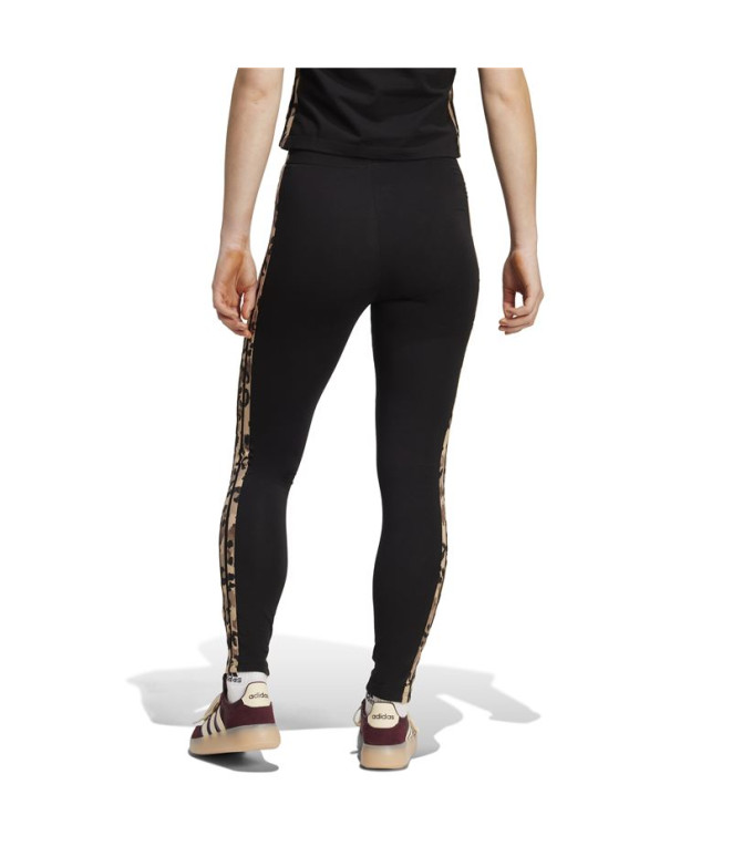 Mallas adidas Aop Leg Mujer Negro
