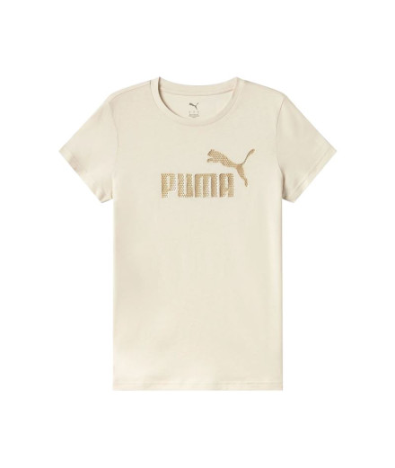 Camiseta Puma Essentials+ Textured Foil Bege
