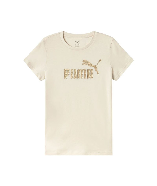 Camiseta Puma Essentials+ Textured Foil Beige