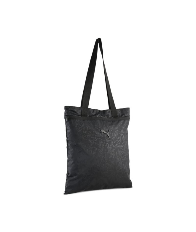Mochila Puma Pop Tote Negro-Script Aop Mujer