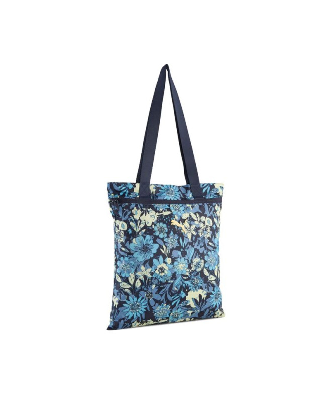 Mochila Puma Pop ToteNew Azul Marino-Floral Aop Mujer