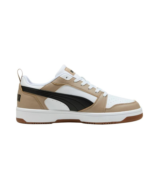 Sapatilhas Puma Rebound V6 Low, Branco- Preto, Unissex