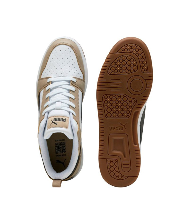 Zapatillas Puma Rebound V6 Low, White- Black,...