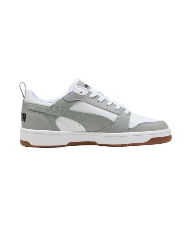 Sapatilhas Puma Rebound V6 Low, Branco-Cinza Eco-, Unissex