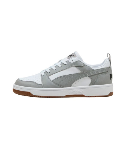 Sapatilhas Puma Rebound V6 Low, Branco-Cinza Eco-, Unissex 2