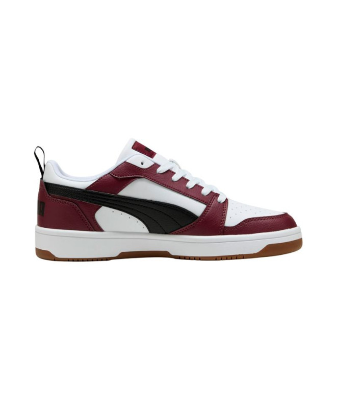 Sapatilhas Puma Rebound V6 Low, Branco- Preto, Unissex