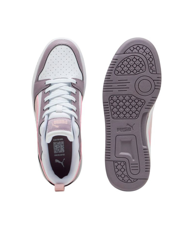 Sapatilhas Puma Rebound V6 Low, Branco-Mauve...