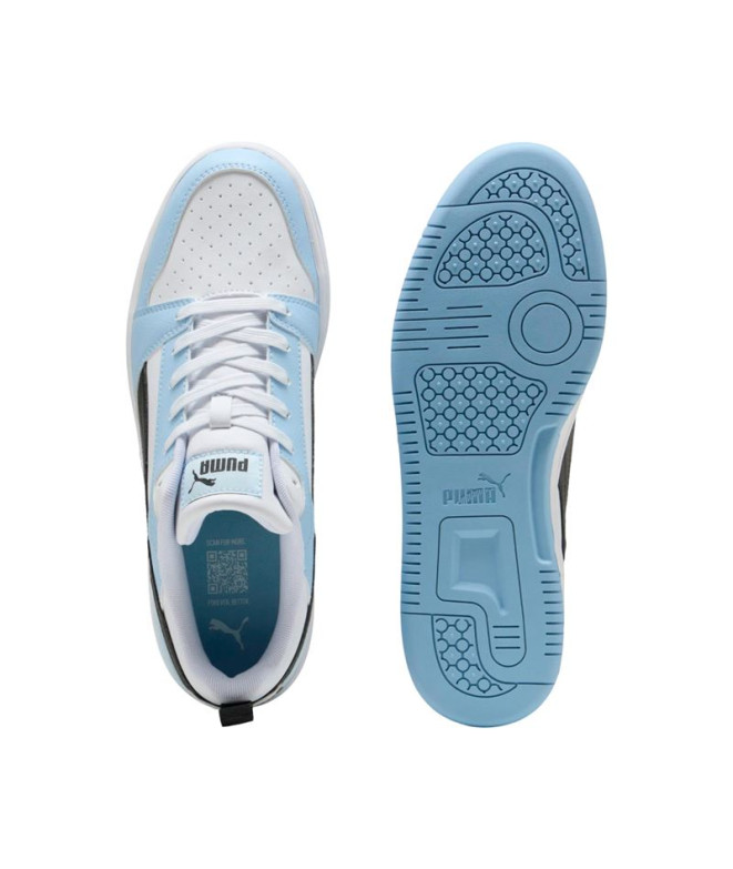 Sapatilhas Puma Rebound V6 Low, Branco- Preto,...