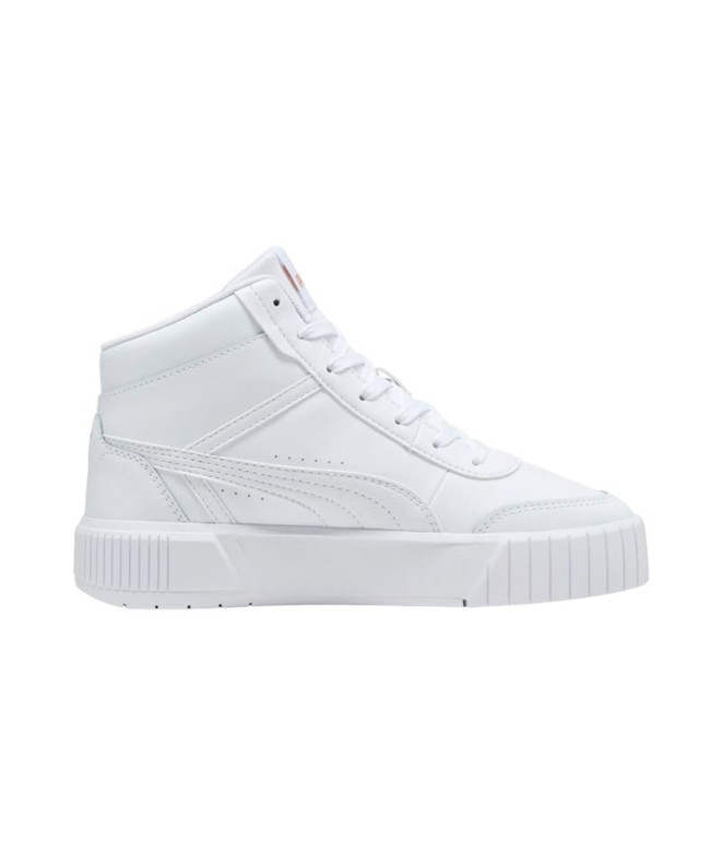 Zapatillas Puma Carina Mia Mid, White- Gold, Mujer