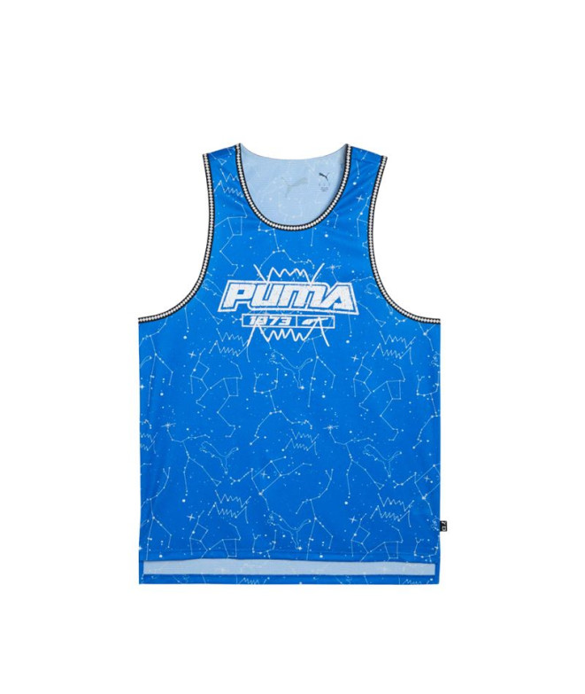 T-shirt de Basket-ball Puma paverse, Mountain Blue-Aop, Homme
