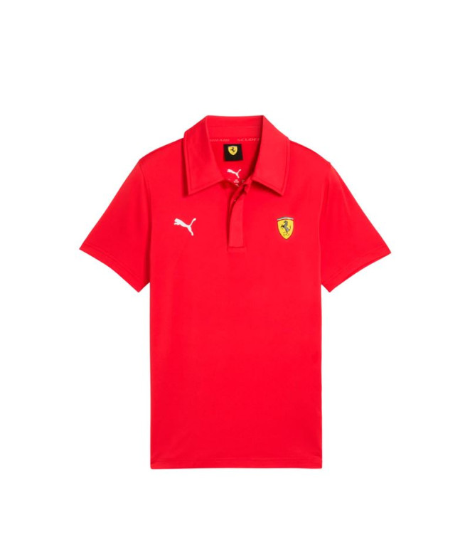 Polo Puma Ferrari Sportswear K,Rosso Corsa, Infantil
