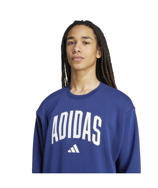 Moletom adidas Collegiate Sw Homem Azul Escuro