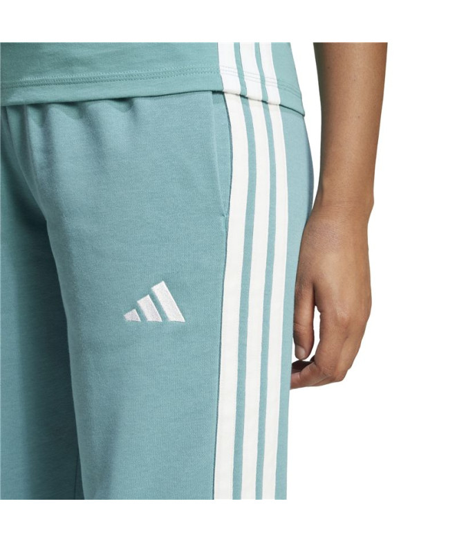 Calça adidas 3 Bandas Ft Cf Mulher Azcepo / Branco