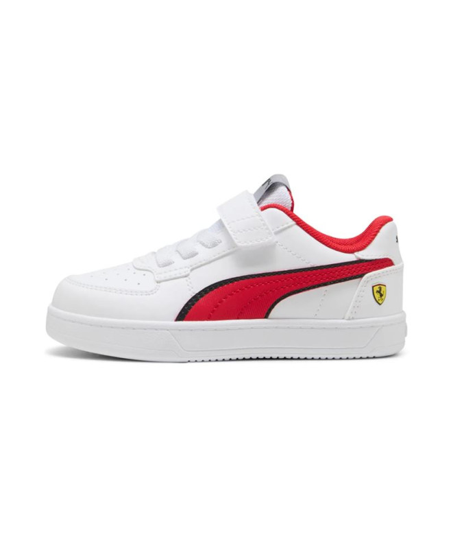 Sapatilhas Puma Ferrari Caven 2.0 Ac Branco-Vermelho Infantil