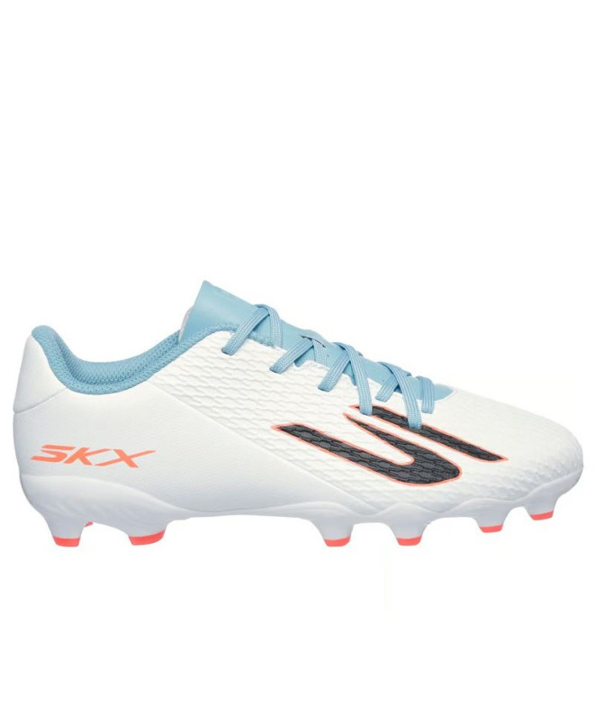 Botas de fútbol Skechers Skx_2 Jr Youth Mg Niño Blanco/Turquesa
