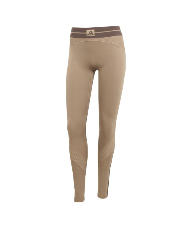 Malhas de Fitness adidas Hyg Rib 1/1 L Mulher Marrom