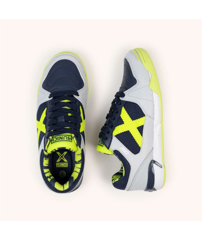 Chaussures Futsal Munich One Kid 76 Enfant Gris