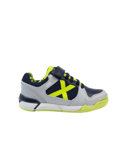 Sapatilhas Futsal Munich One Kid Vco 76 Infantil Cinza Sapatilhas Futsal Munich One Kid Vco 76 Infantil Cinza