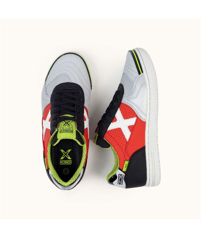 Chaussures Futsal Munich G-3 Kid 446 Enfant Argent