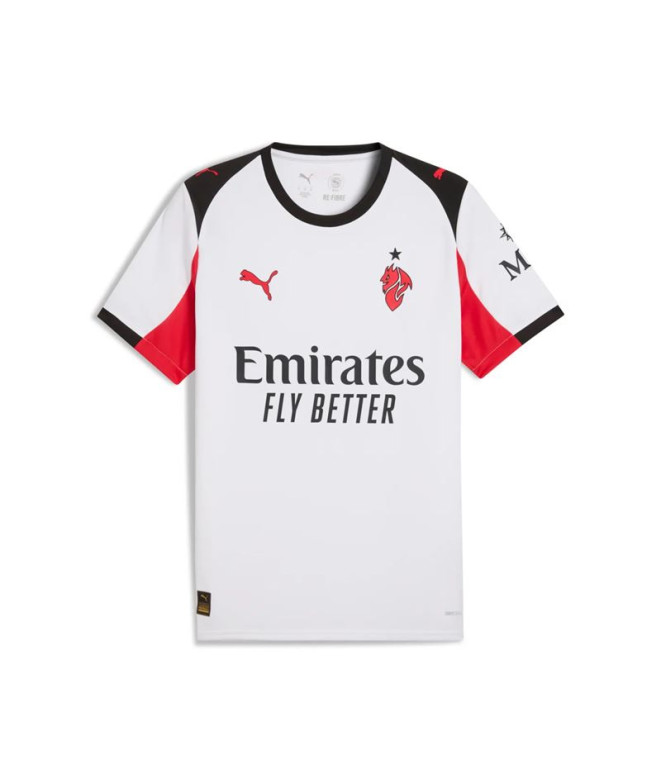 Camiseta de Futebol Puma AC Milan Away Repl 25/26 Homem Branco
