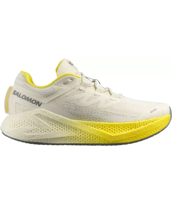 Sapatilhas de Running Salomon Aero Glide 3 Homem Baunilha Amarelo