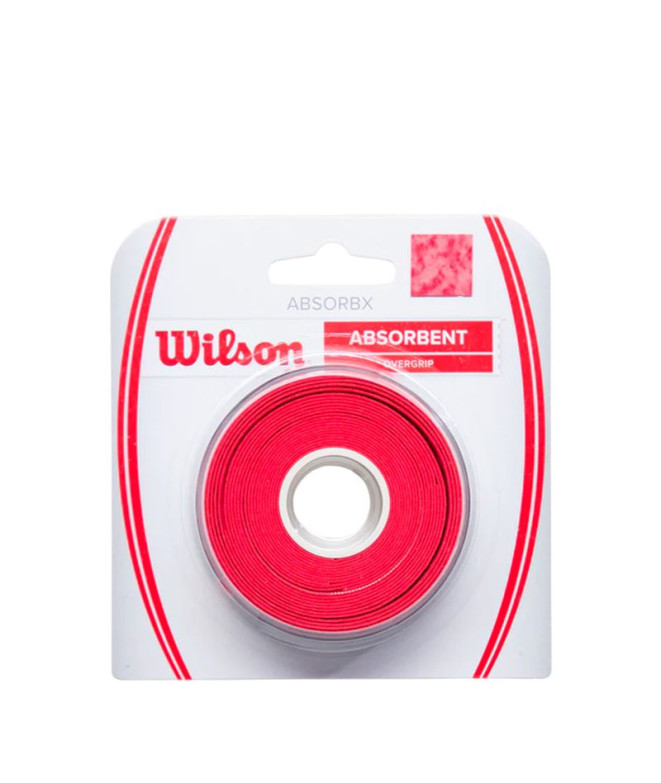 Overgrip de Tênis Wilson Absorbx Overgrip 3 Homem Vermelho