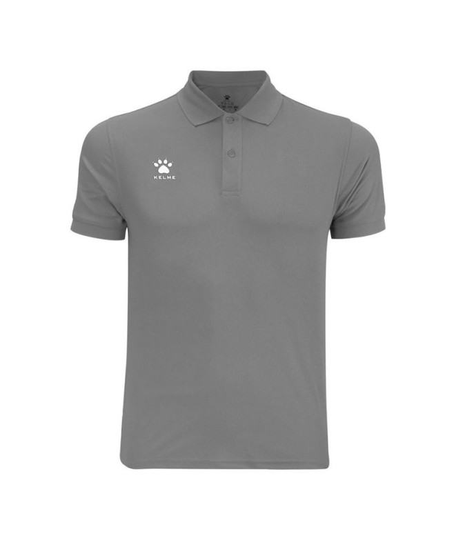 Polo de Futebol Kelme Manga Curta Polo Homem Cinza/Carvão