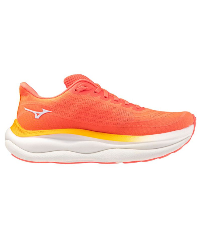 Sapatilhas de Running Mizuno Wave Sky 9 Mulher Coral/Baseballbranco/C