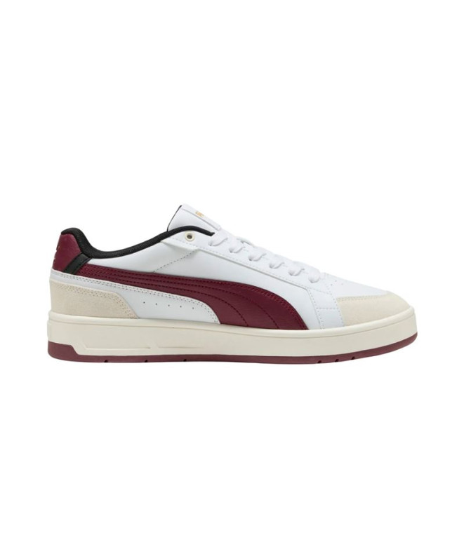 Chaussures Puma Court Classico Spor Blanc-Ruby
