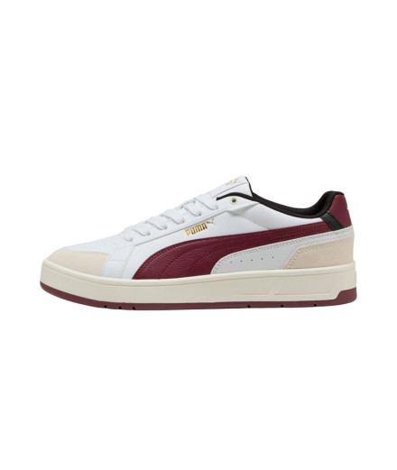 Chaussures Puma Court Classico Spor Blanc-Ruby 2