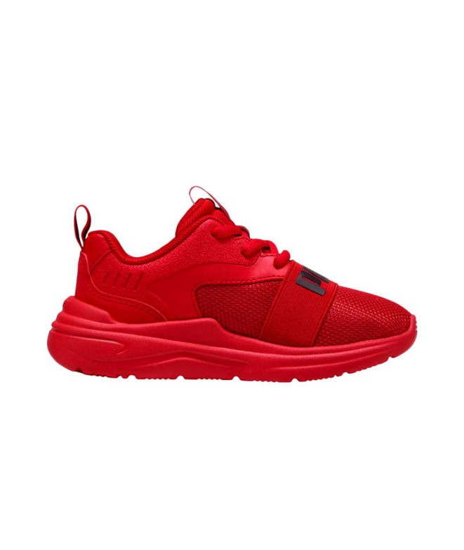 Chaussures Puma Soft WiRojo 2 Ps Rouge Noir Enfant