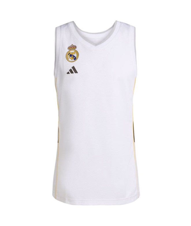 Camiseta Tirantes de Baloncesto adidas Real Madrid Bb H Infantil Blanco